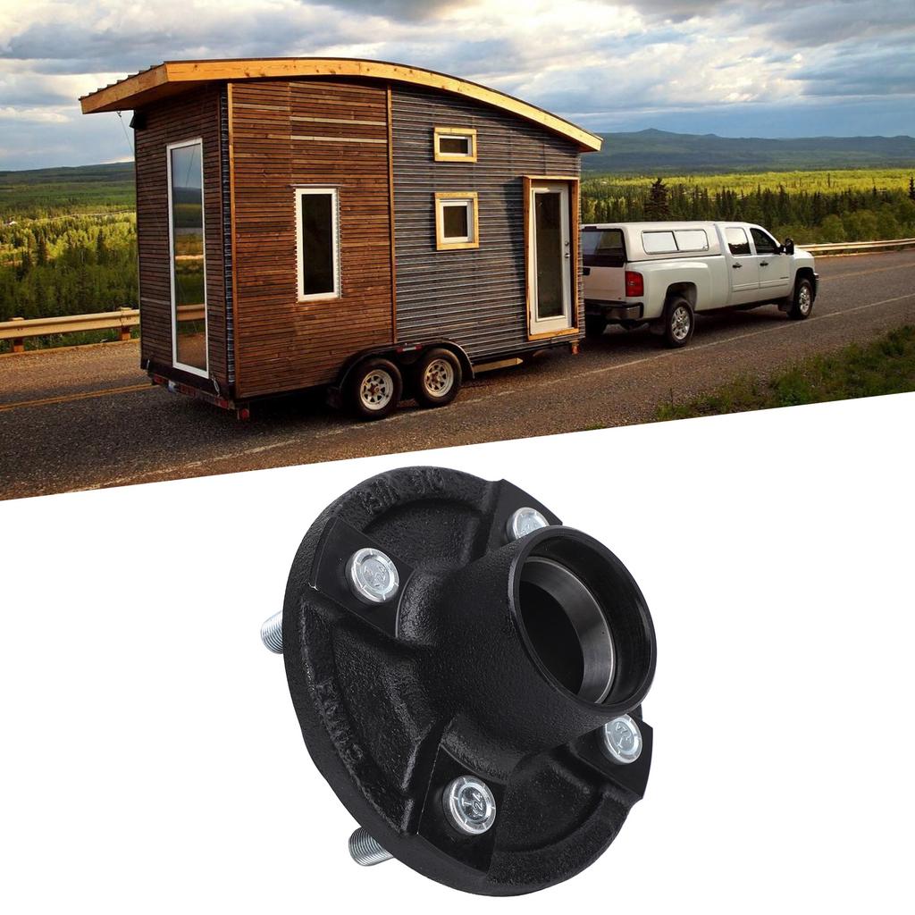 4 On 4in Trailer Hub Kit Stable High Load Bearing Trailer Idler Hub Kit for 2000lbs 1in 1‑1/16in Trailer Straight Spindles
