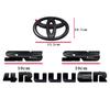 5 Pieces ABS OVERLAY Car Logo Emblems for Toyota 4Runner TRD, Stickers for Front Grille, Trunk Spoiler,