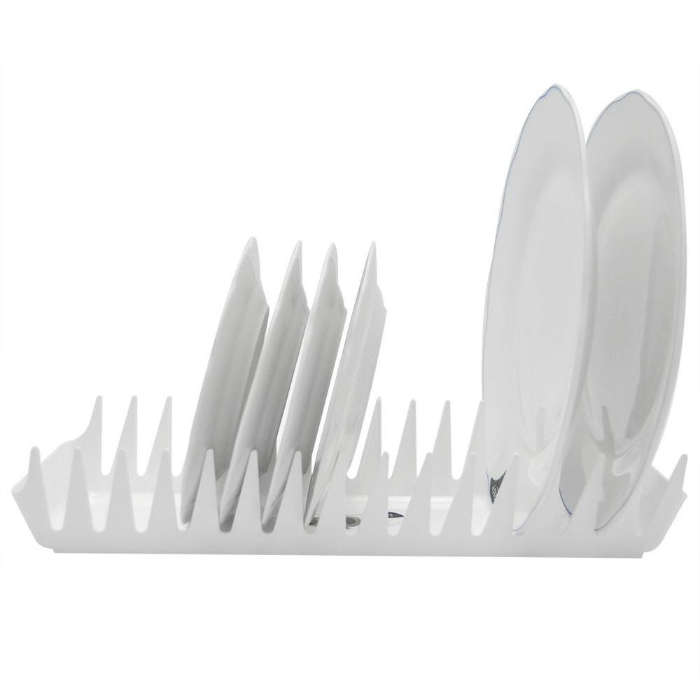 Plate Stand Lids Kitchen Organizer Dishes Drying Rack Drainer