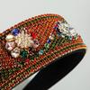 Women's Hairband Baroque Color Rhinestone Hair Hoop Versatile Personality Flower Gift Show Wide Band Headband