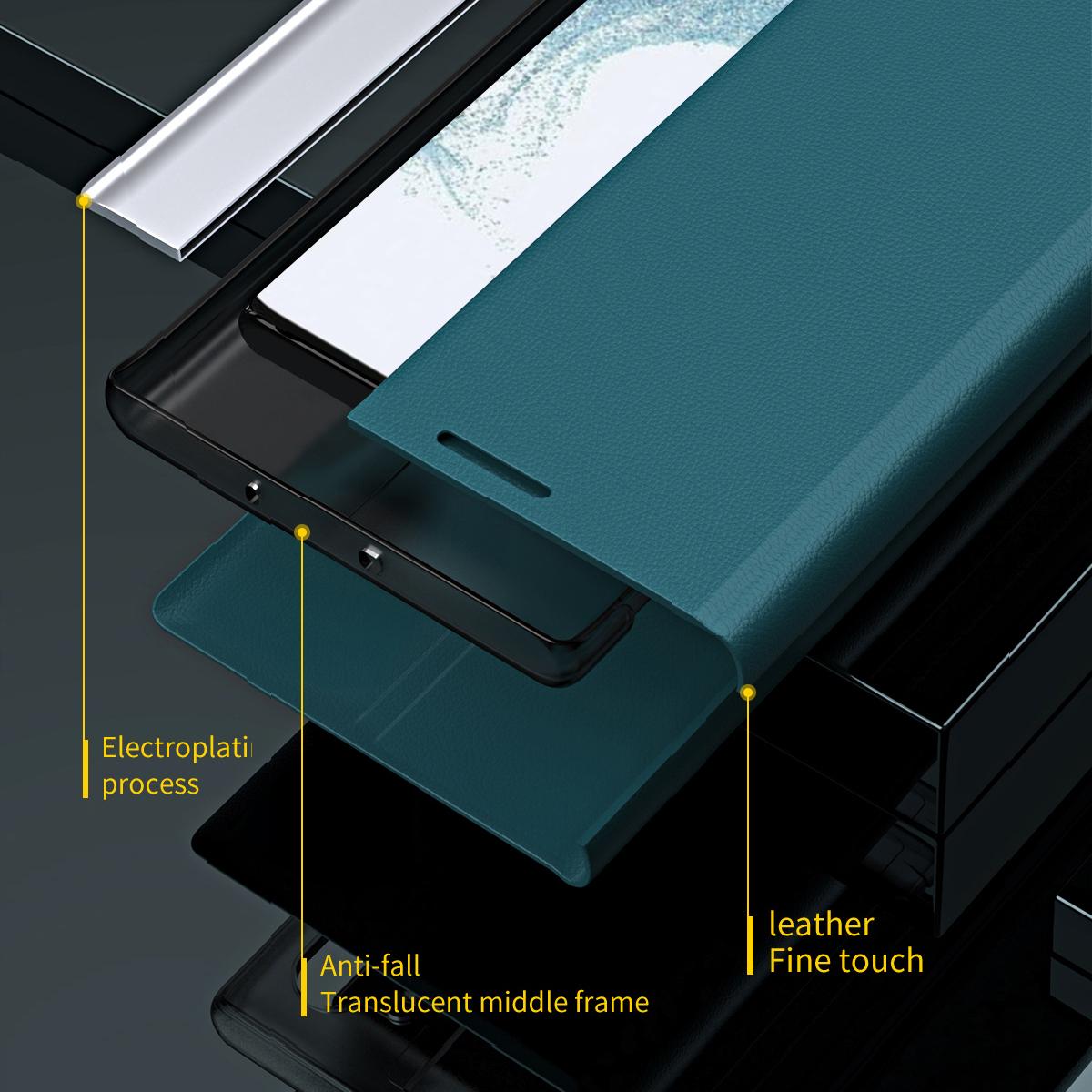 

For Samsung Galaxy A55 5G Case Anti-Drop Leather Phone Cover with Stand Black