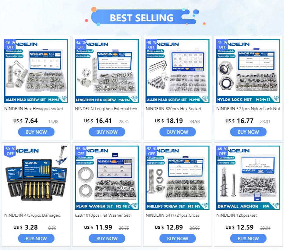 552pcs/set External Hex Bolt Set with Nuts Stainless Steel M3 M4 M5 M6 Bolts and Nuts Set Hexagon Head Screw Kit for Bicycle