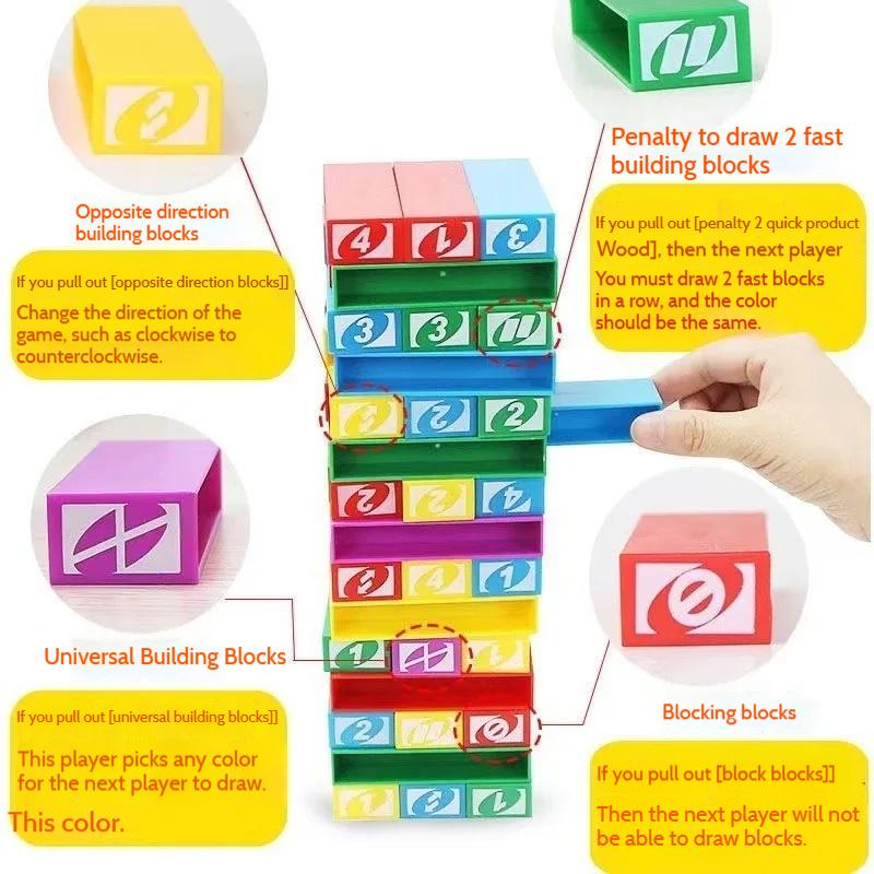 Colorful Stacking Music Stacking Tower Party Game Interactive Children S Puzzle Eye Stacking Drawing Block Toy Gifts for Kids