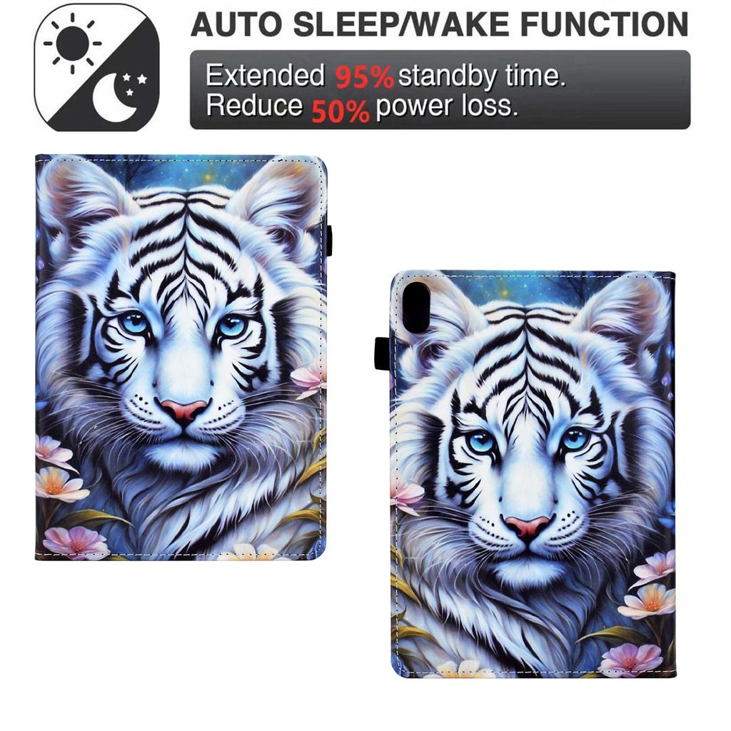 For iPad (2025)/10.9 (2022) Case Pattern Printing Tablet Cover Shockproof Leather Card Holder Stand Case