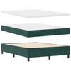 Box Spring Bed with Headboard Dark Green 200 x 160 cm Velvet
