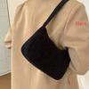 1Pcs  Underarm Bag Solid Color Simple Corduroy Bag Women'S Spring/Summer  Western Style Shoulder Small Square Bag