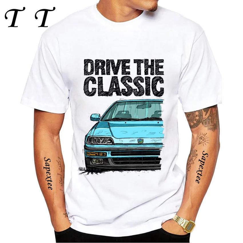 Guida La Classica CRX JDM Civic Type R Maglietta Nuova Uomo Manica Corta Ragazzo Top Casual Leggenda Giapponese Re del Drift Magliette Bianche