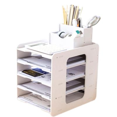 FALOFALO A4 Letter Case, 5-Tier File Rack, Document Tray, Storage Shelf, Desk, Tabletop Organization, Large Capacity