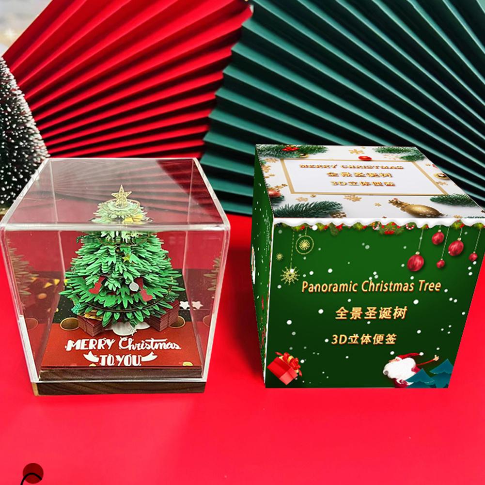 3D Desk Calendar 2025 Christmas Tree House Tear-Away Paper W Art 3D Year Gifts Christmas New LE Q4X4