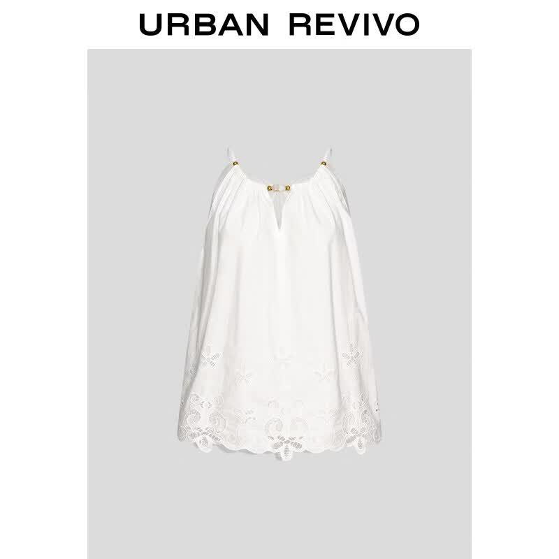 UR2026 Women s Beaded Lace Backless Camisole M
