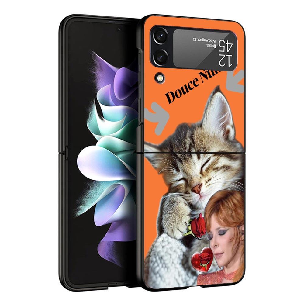 Mylene Farmer Case For Samsung Galaxy Z Flip 7 6 5 4 3 z Flip7 Flip6 Flip5 Flip4 5G Phone Cover Flip3 Folding Coque