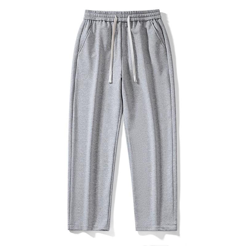 Men's 2024 Summer Gray Wide-Leg Sports Sweatpants - Thin, Loose, Casual Trousers for Teens