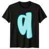 Letter Q Alphabet Unisexs TShirt Unisexs Tee Graphic Unisex Bubble Design