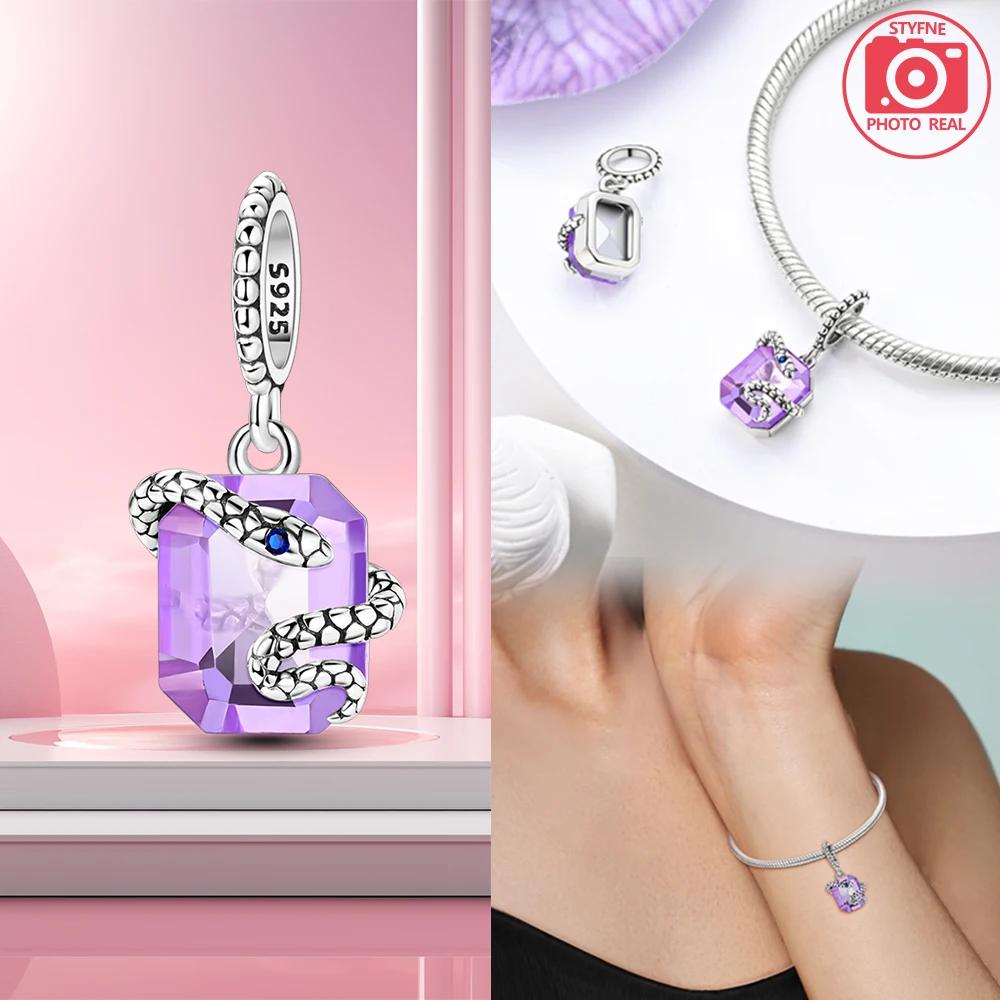 Медно-пурпурный Змеиный Амулет-Подвеска Для Оригинального Браслета Ожерелья Изготовление Украшений