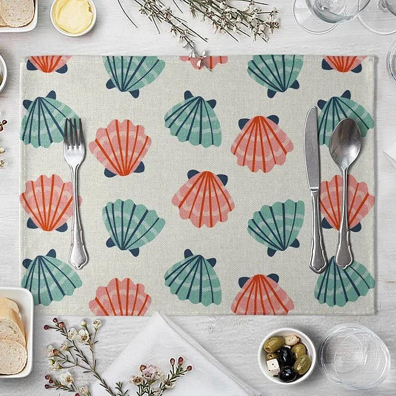 1PC Tiger Lion Place Mat Cartoon Animal Pattern Table  Creative   For Wedding Kitchen Decor Marine Life Placemat