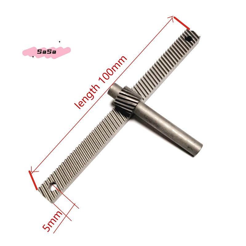 S-1/2Pcs 0.5M 17T 100MM Precision Gear Rack - Steel Sliding Platform Gear for Lifting Table Adjustment DIY Tool Accessory