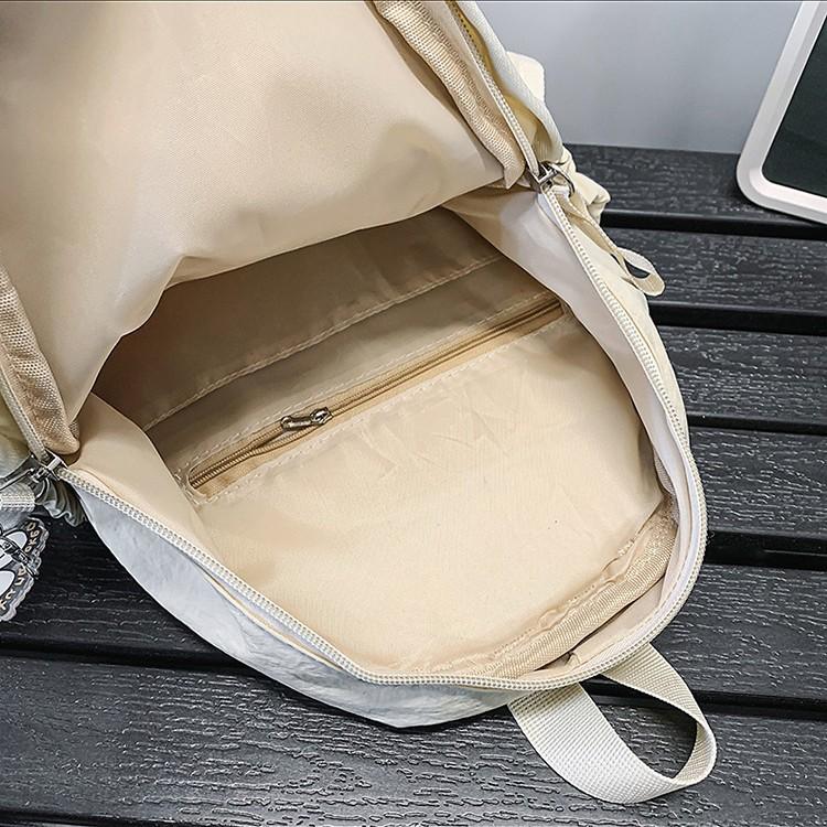 School Bag New Outdoor Backpack Contrasting Color Mountaineering Bag Picnic Retro School Bag Lightweight Travel Bag Sports Hiking Small Backpack