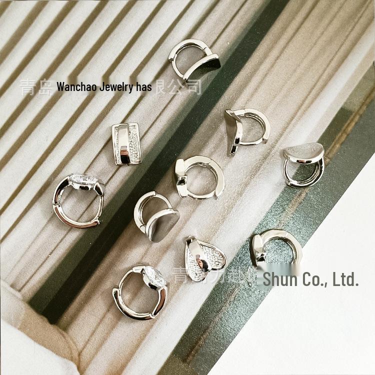 18K Gold Plated Zircon Hoop Earrings and Ear Cuffs with Sparkling Heart and Star Studs for Women