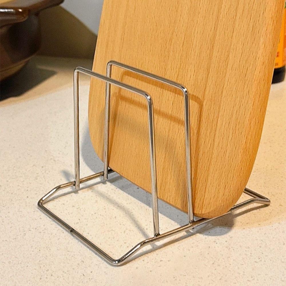 Space Saving Cutting Board Storage Rack Non-Slip Pot Pan Lid Holder  Kitchen Storage