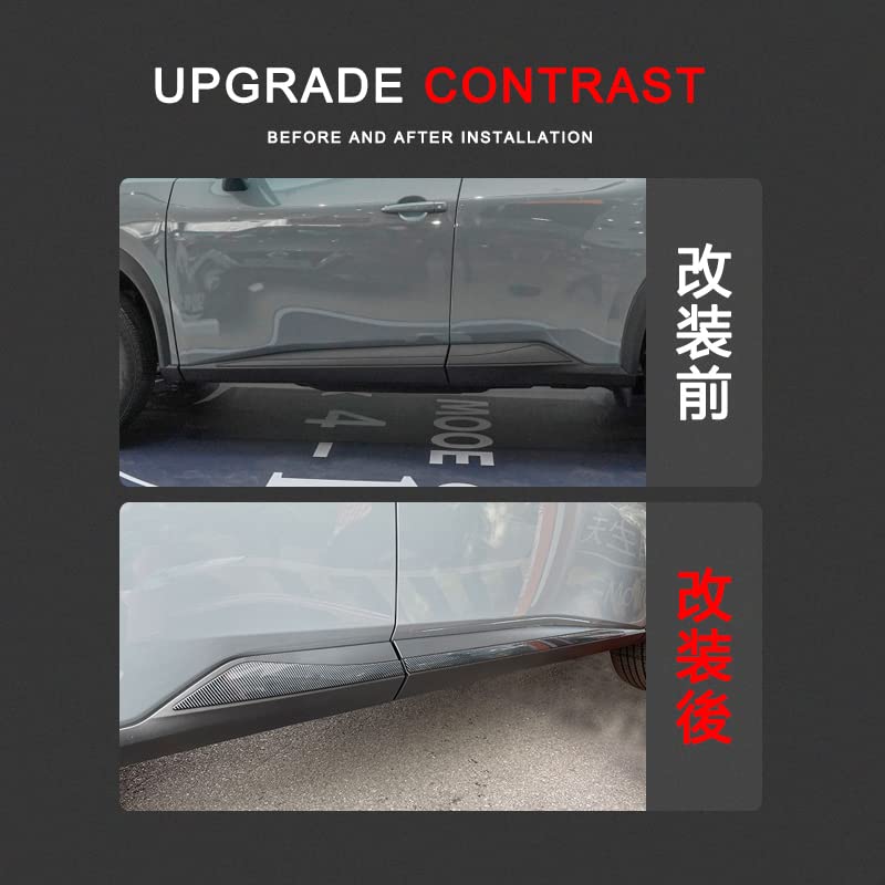 Onami Nissan Side Door Side Door Exterior Parts for NISSAN Mirror X-Trail Moulds, Garnishes, X-TRAIL T33/SNT33, ABS, 4-Piece Set, Finish, Plated,