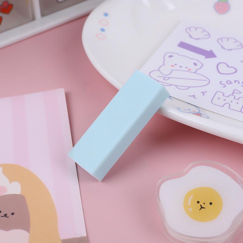 Cream-Colored Retractable Eraser: Push-Pull Design, Low-Dust, No Marks, Ideal for Students