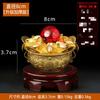 Copper Treasure Bowl Ornament Solid Wood Base Absorb Wealth Living Room Home Decoration Feng Shui Housewarming Opening Gift