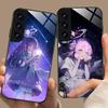 Blue Archive Misono Mika Glass Mobile Phone Case for Samsung Galaxy S26 S25 S24 S23 S22 S21 S20 Note20 Plus FE Ultra Colorful