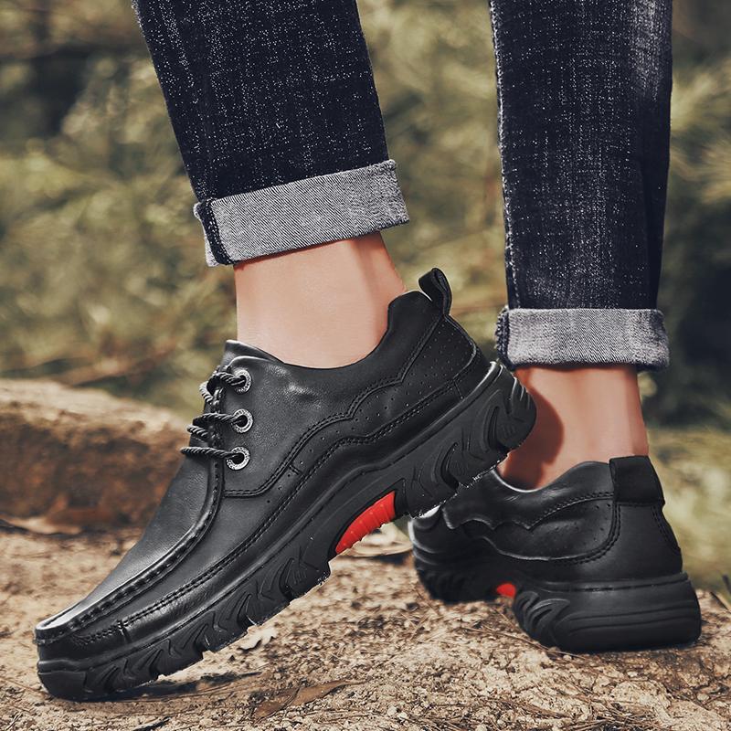 Fashion New High Quality Business Men's Shoes 100% Genuine Leather Casual Shoes Fashion Work Shoes Cow Leather Loafers Plus Size 38-48