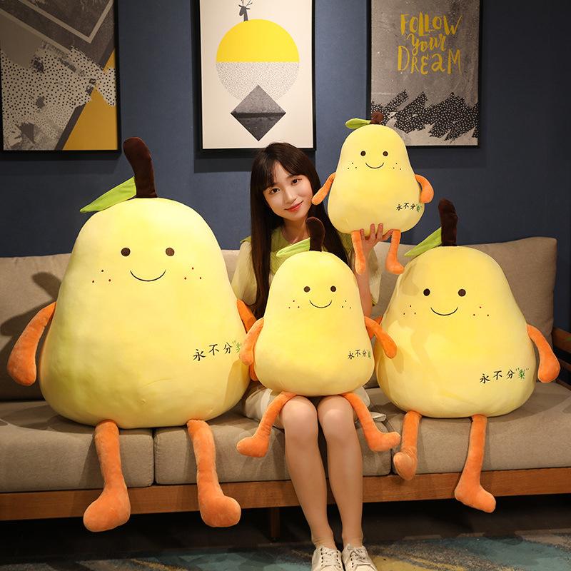 Creativity Never Divide Pear Fruit Pillow Plush Toy Doll Fruit Pear Doll Friend Girlfriend Birthday Gift