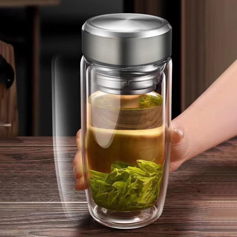 Smi er Goose Egg Double-Layer Glass Cup