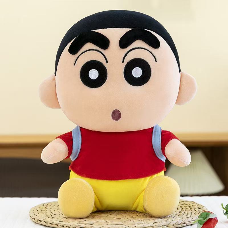 Crayon ShinChans Backpack Penguin Anime Plush Toy Soft Stuffed Toy Cute Cartoon Figure Home Decoration Ornament Perfect Gift