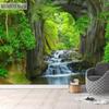 Moderne Tapete mit grünem Wald für Wohnzimmer, Schlafzimmer, Heimdekoration, Café-Wandbild