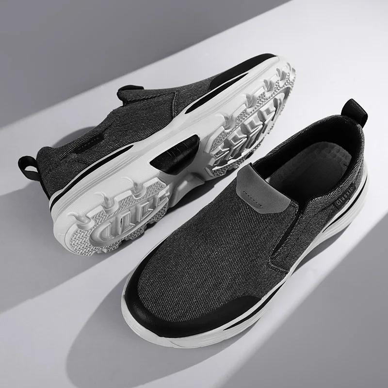 Fashion Canvas Loafers Man Leisure Flats Men's Casual Business Shoes Breathable Daily Loafer Comfortable Driving Footwear Zapatillas