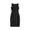 French Square Neck Sleeveless Summer Dress - High Waist Slim Bodycon with Slit