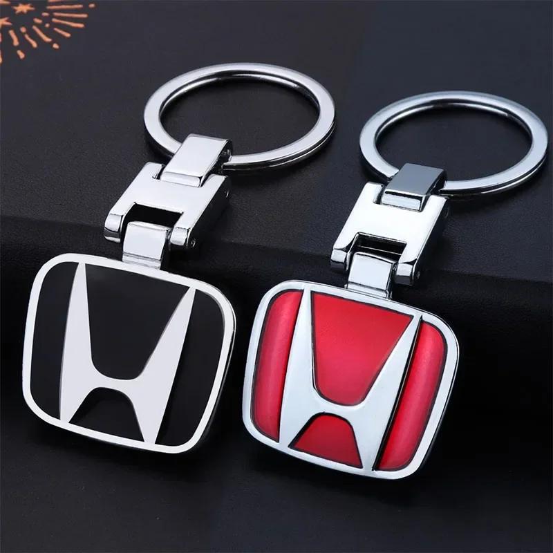 CPW1 Car Logo Keychain Metal Keyring Key Accessories For Honda Fit Jazz GK5 Civic Type-R CRV Pilot Accord Insight Spirior City HRV