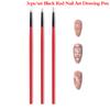 3Pcs Acrylic Nail Art Brush Nail Art Dotting Pen Drawing Painting Set Diy Design Nail Art Dotting Tools 5/7/11Mm