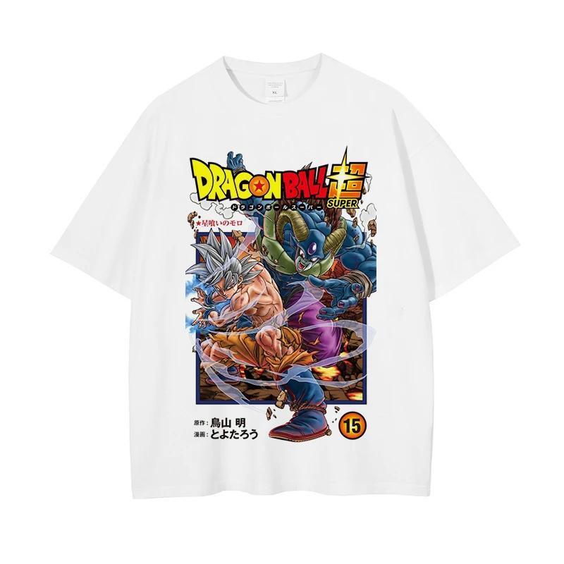 Male Dragon Ball Tshirt Harajuku Streetwear Hiphop Japanese Anime Fashionable Cotton Summer Shortsleeved Handsome Highend