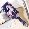 1pc Cartoon Unicorn Patterned Air Cushion Comb - Massage Exfoliating Comb, ABS Plastic handle,Special for Real Hair Wigs