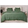 Housse de couette + taies gaze de coton lave 220 x 240 cm Douceur vert