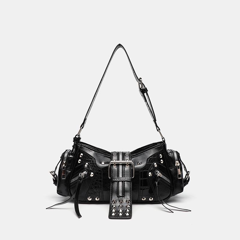 Vintage Y2K Crossbody Motorcycle Bag: Retro European and American Design