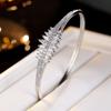 Lusso Leggero, alla Moda e Semplice Zircone Bracciale Aperto Stile Bracciale di Alta Gamma per Donne