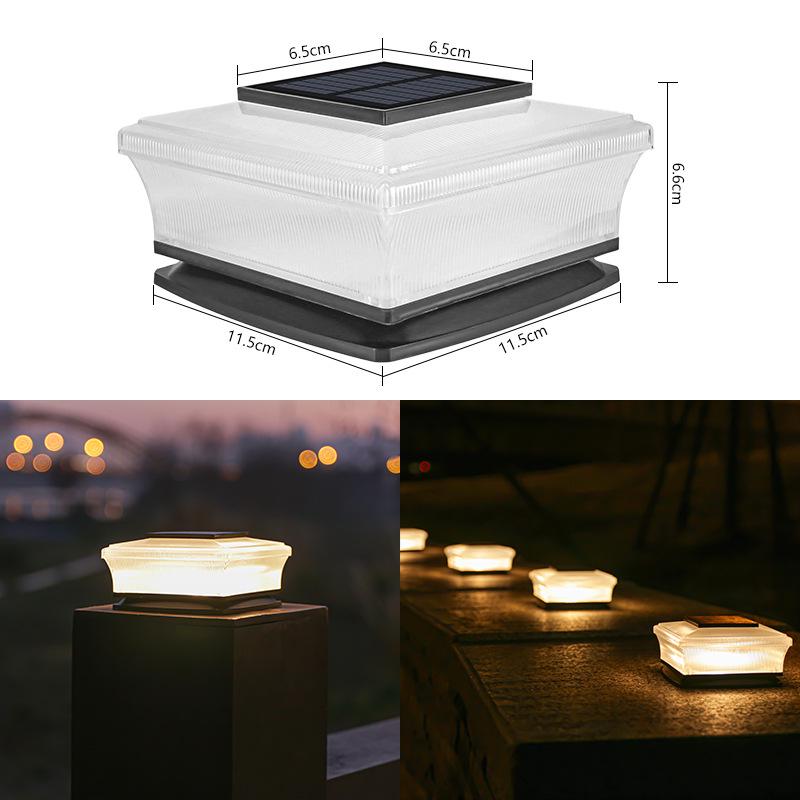 Waterproof LED Solar Fence & Courtyard Post Light
