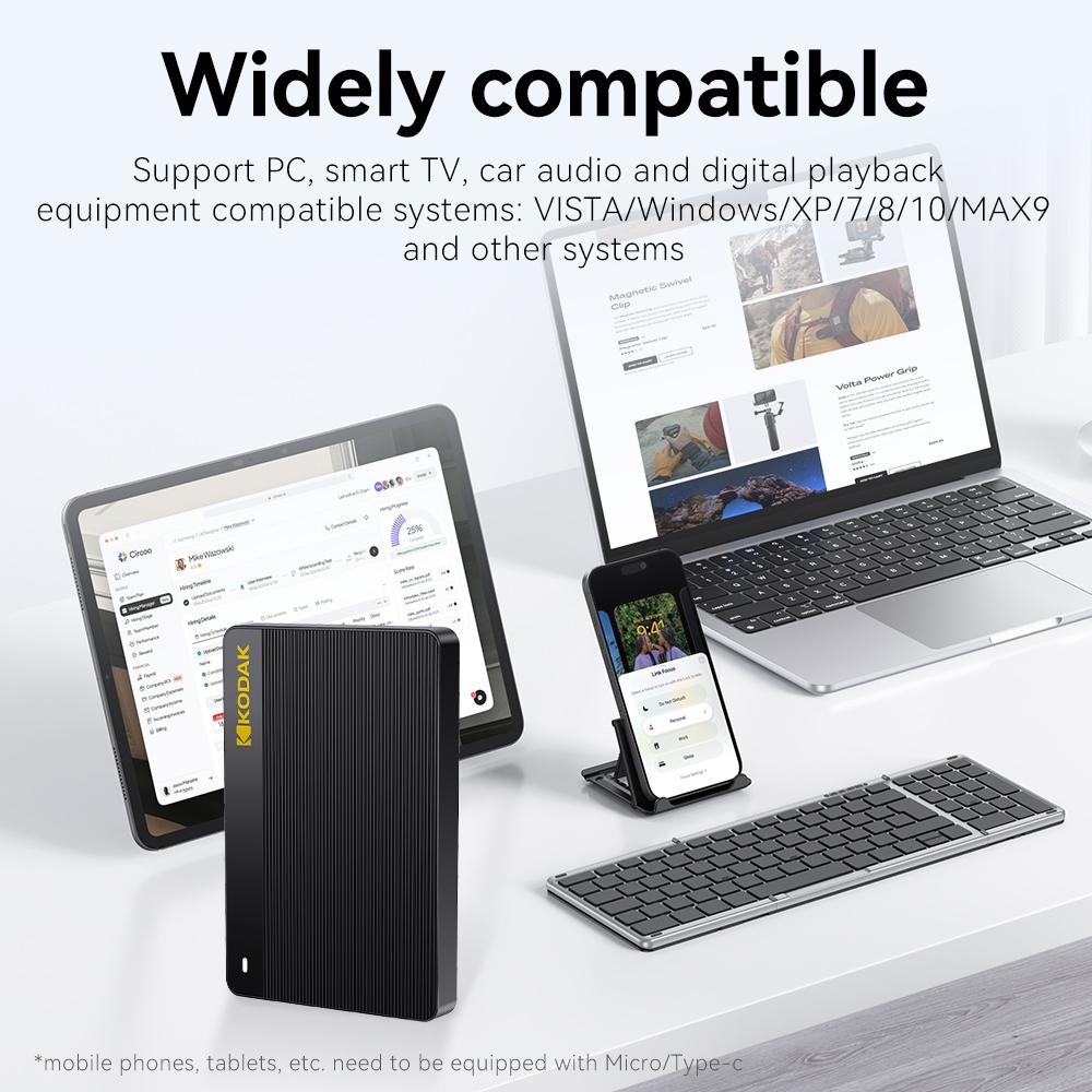 Kodak Portable External Hard Drive P160 500GB USB 3.0 PHDD External Hard Disk Perfect for PS4/PS5 Xbox Mac PC