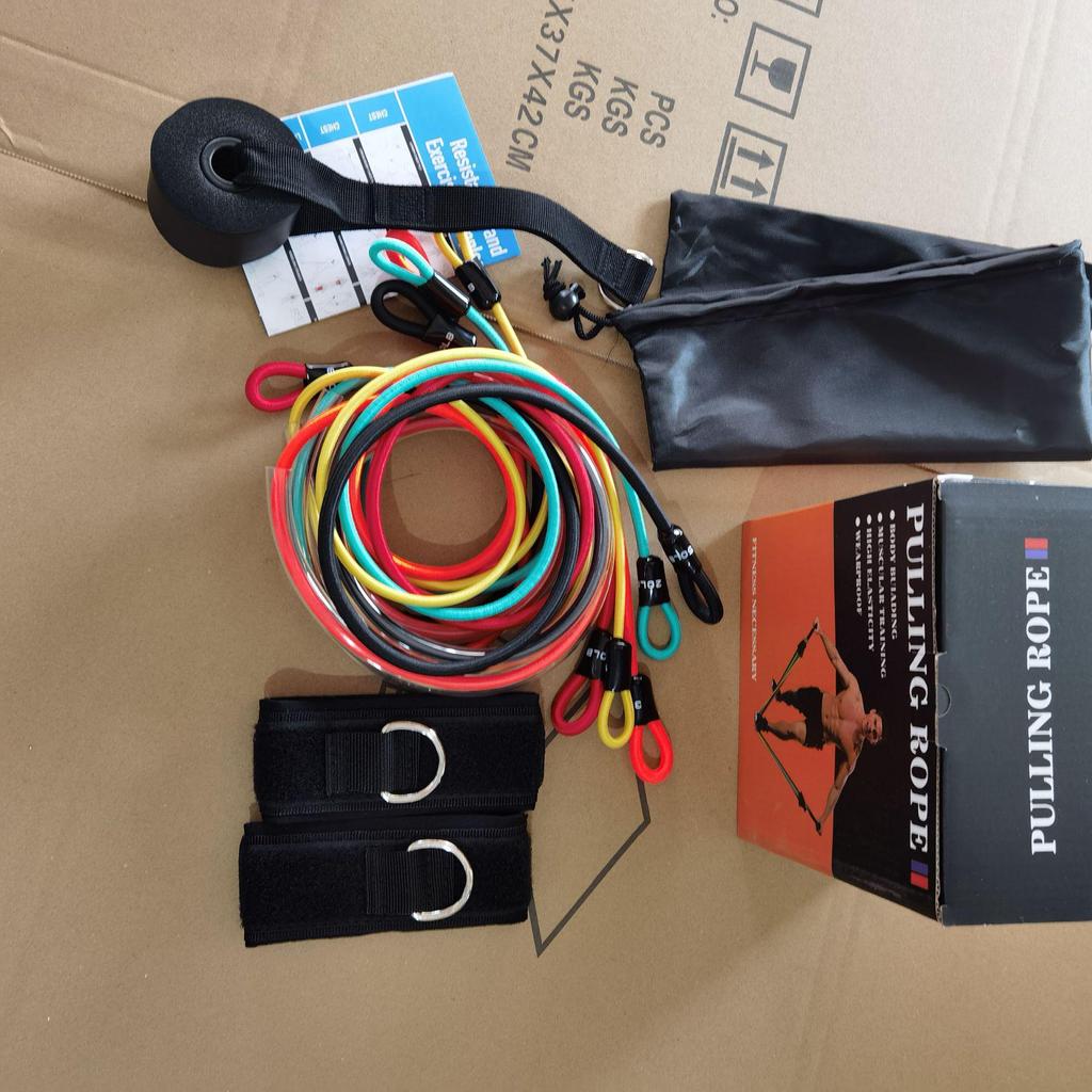 150lb Anti-Break Latex Resistance Bands Set – 11-Piece Multi-Functional Fitness Elastic Bands