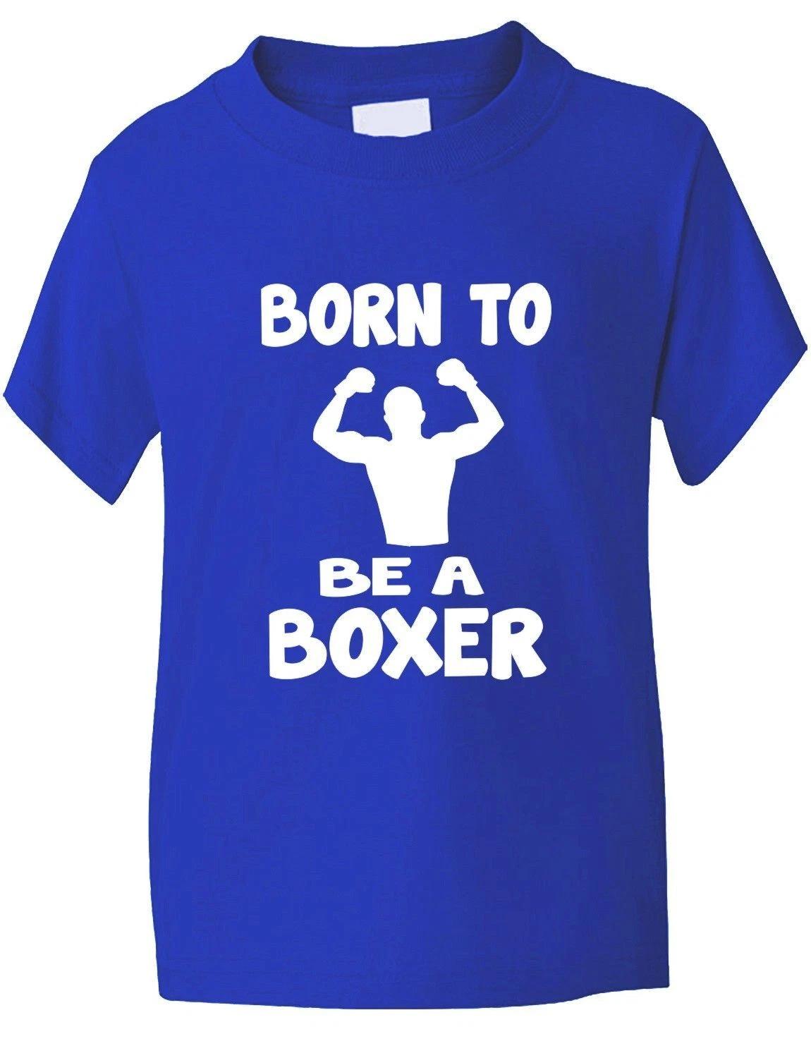 

Born To Be A Boxer Sport Funny Boys Girls T-Shirt Birthday Gift Age 1-13 2XL