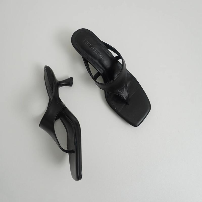 Mode 2025 Sommer Neu Damen Zehensteg High Heel Pantoletten Mode Kleid Slide Damen Outdoor Abendparty Sandalen Damenschuhe