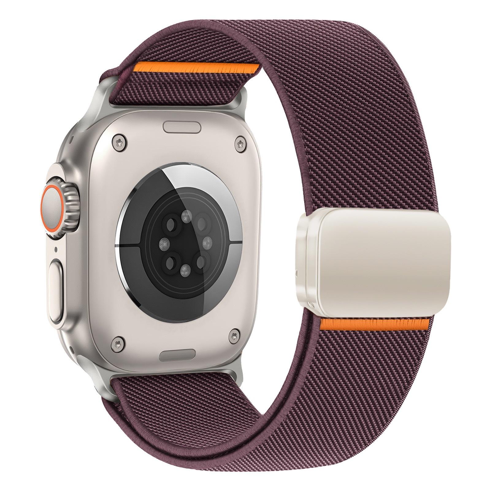 

Nylon Loop Strap For Apple Watch Ultra 3/2/1 49mm 11 10 46mm 42mm Magnetic Bracelet iWatch 9 8 7 6 5 4 SE 45mm 44mm 41/40mm Band 40 41mm(S11-10 42mm)