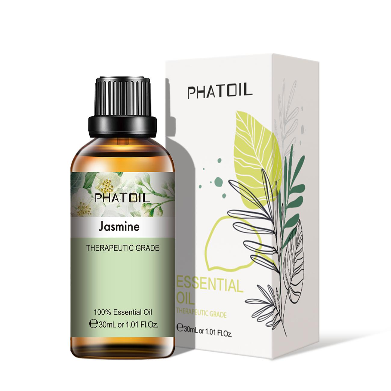 

PHATOIL Эфирные масла жасмина для ароматерапии Диффузоры Увлажнители Уход за кожей Массаж DIY Изготовление свечей и мыла 5 мл/10 мл/15 мл/30 мл/100 мл Jasmine-30ml