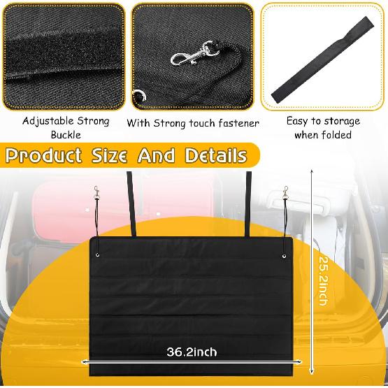 Tinideya Large Rear Bumper Protector For Cars 36 X 25 Inch Bumper Guard Foldable Protective Mat Dog Blanket Cargo Liner Preventing Scratches While