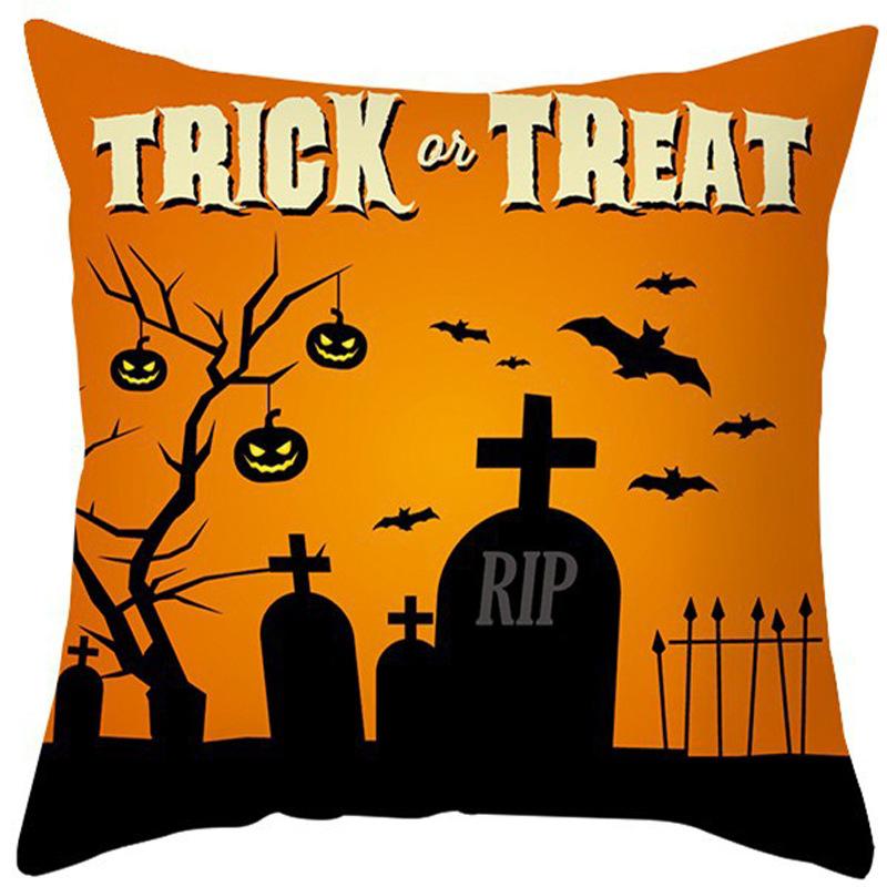 New Halloween Pillow Cover Home Decoration Spoof Pumpkin Sofa Waist Cushion Cushion Cover Pillow Cover